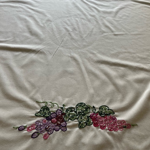 Other - Floral Embroidered Cream Fabric